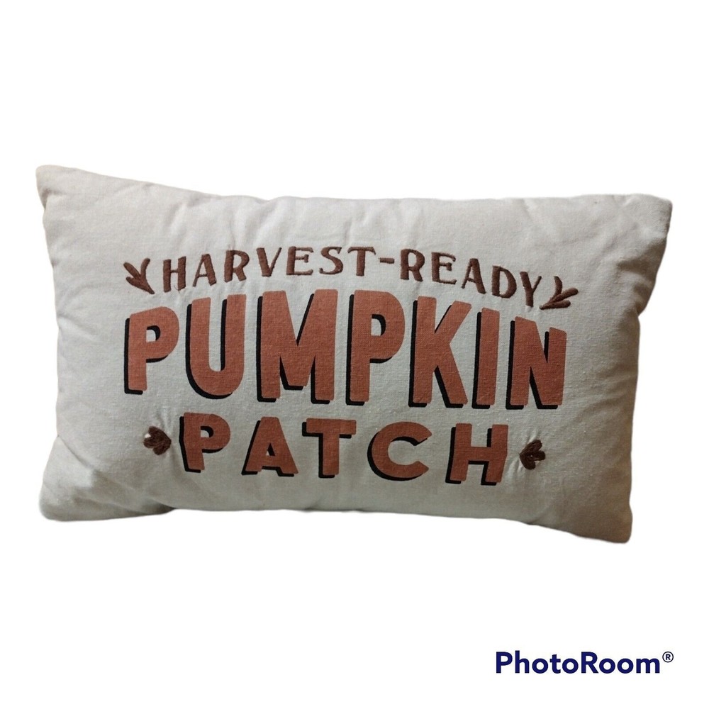 Fall Harvest Ready Pumpkin Patch Rectangle Beige